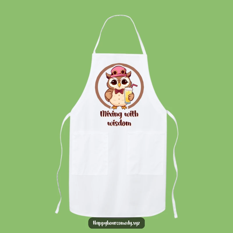 Funny Owl Bartender Apron: Cook and Laugh With This Witty Owl, Perfect Funny Kitchen Gift