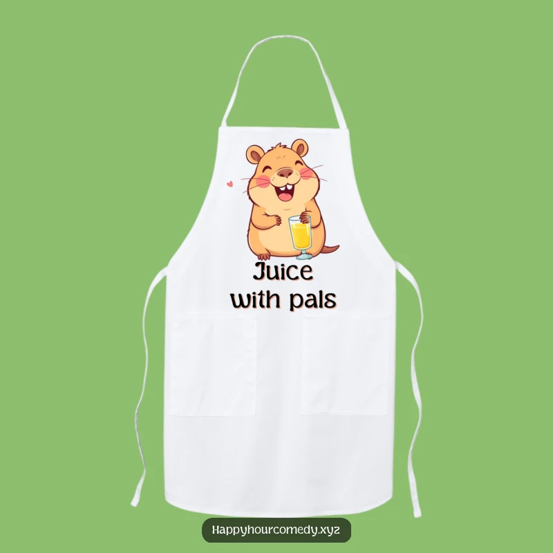 Funny Capybara Juice Apron: Cheerful Capybara Cook, Practical Funny Gift for Kitchen
