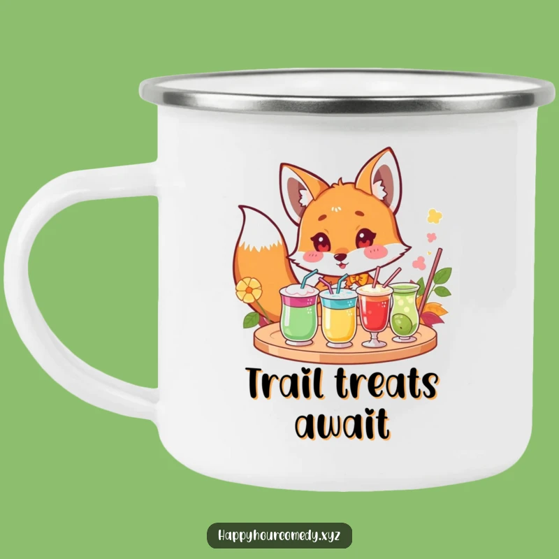 Durable Funny Fox Drink Camping Mug: Curious Fox Outdoor Drinkware, Great Funny Gift