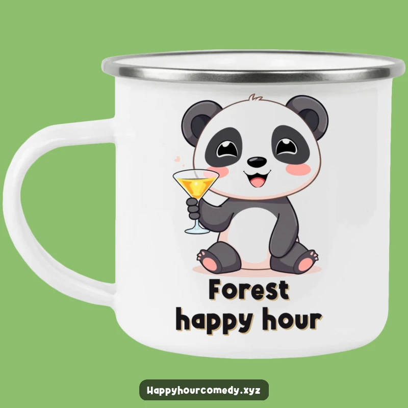 Durable Funny Panda Martini Camping Mug: Cute Panda Outdoor Drinkware, Great Funny Gift