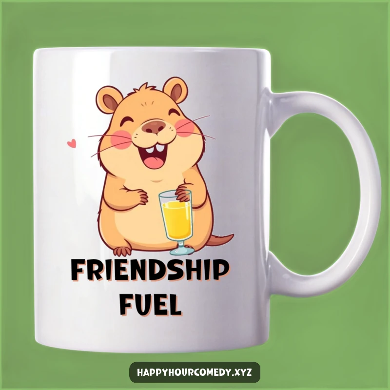 Hilarious Capybara Juice Mug: Friendly Capybara Laughing, Perfect Funny Gift for Joy