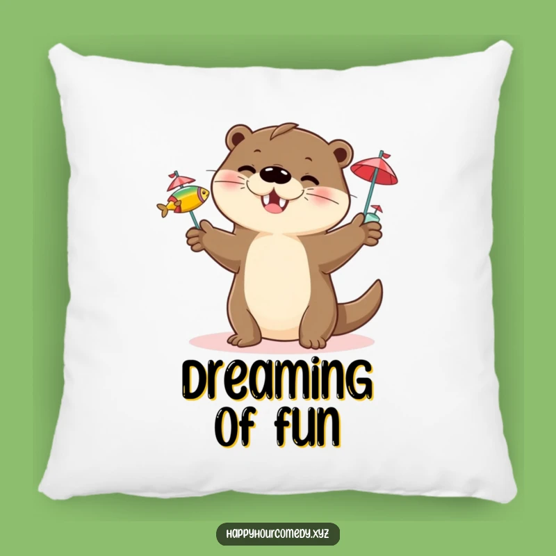 Comfy Funny Otter Juggling Pillow: Soft Otter Cushion, Cozy Funny Gift