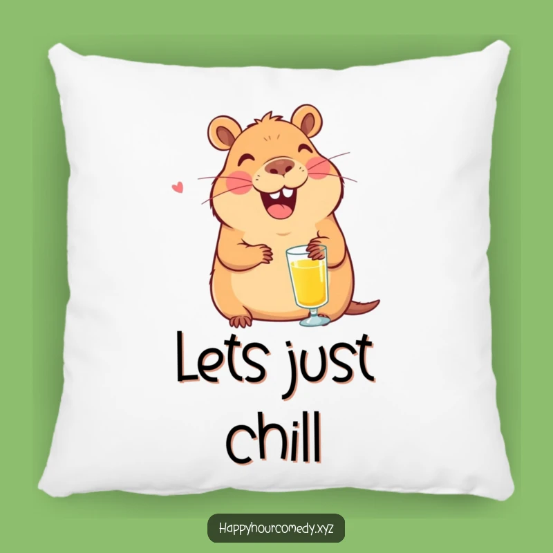 Comfy Funny Capybara Juice Pillow: Soft Laughing Capybara Cushion, Relaxing Funny Gift