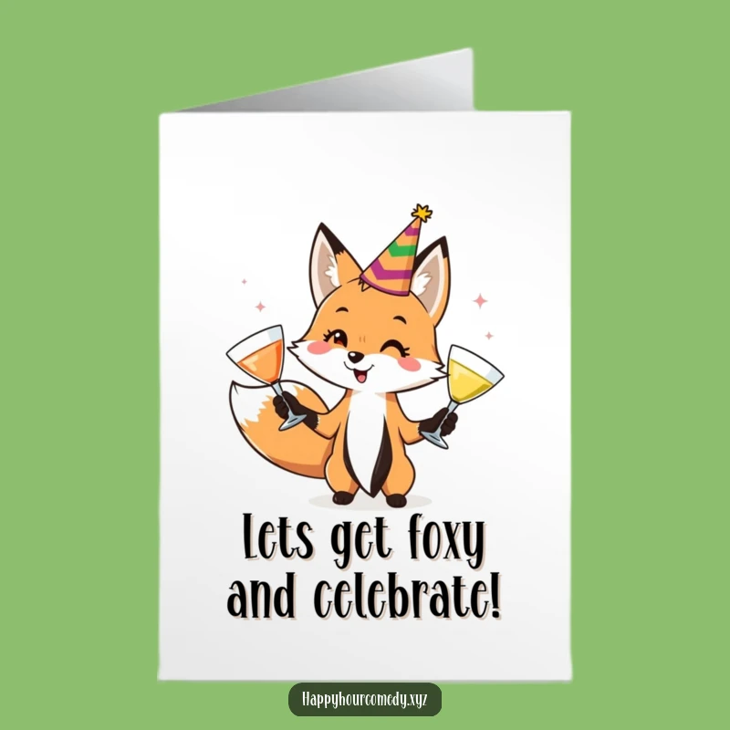 Free Printable Birthday Card: Juggling Fox Fiesta, Hilarious DIY Downloadable Gift