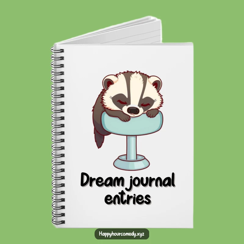 Funny Sleepy Badger Notebook: Jot Down Restful Ideas With This Tired Badger, Unique Funny Gift