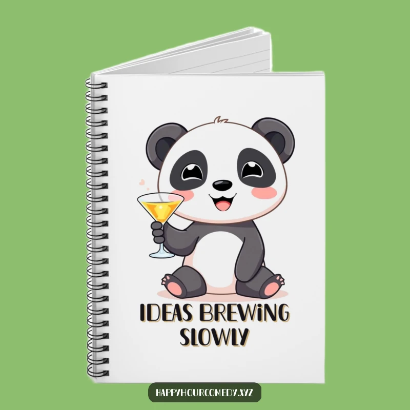 Funny Panda Martini Notebook: Cute Panda Journal, Handy Funny Gift for Notes