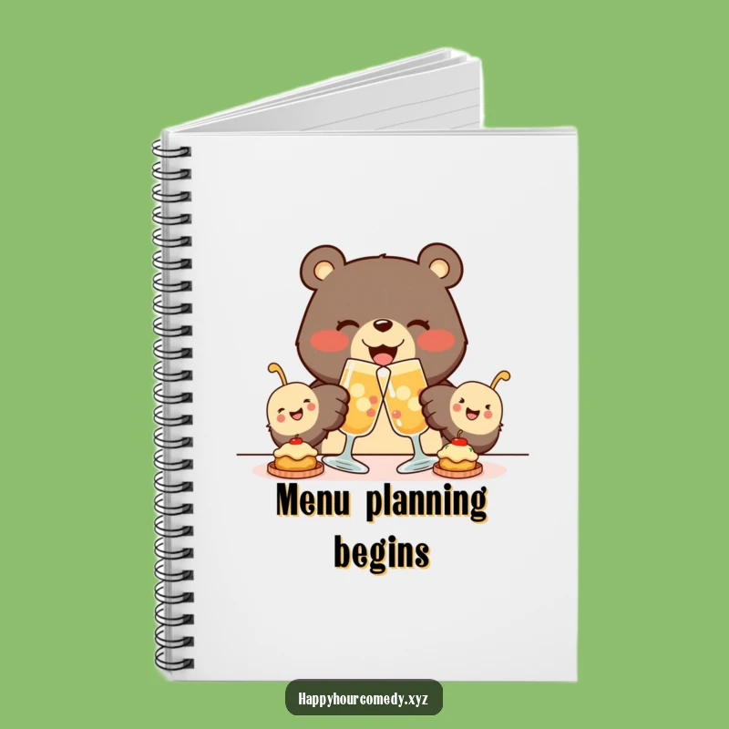 Funny Bear Appetizer Notebook: Jot Down Tasty Ideas With This Joyous Bear, Unique Funny Gift