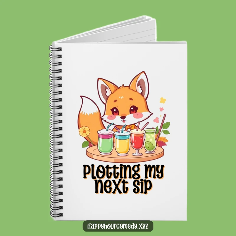 Funny Fox Drink Notebook: Curious Fox Journal, Handy Funny Gift