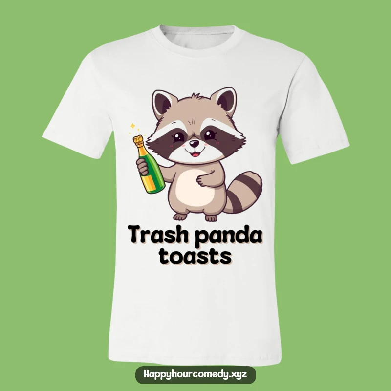 Funny Raccoon Champagne T-Shirt: Celebrate Every Moment, Hilarious Funny Gift