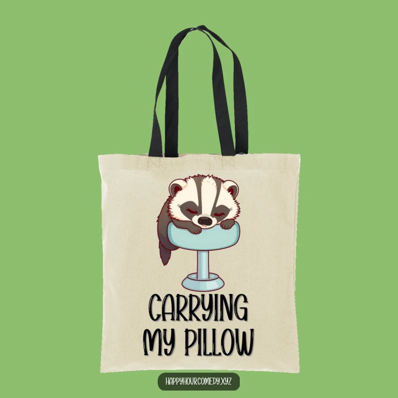 Funny Sleepy Badger Tote Bag: Carry Your Comfort With This Tired Badger, Great Funny Gift